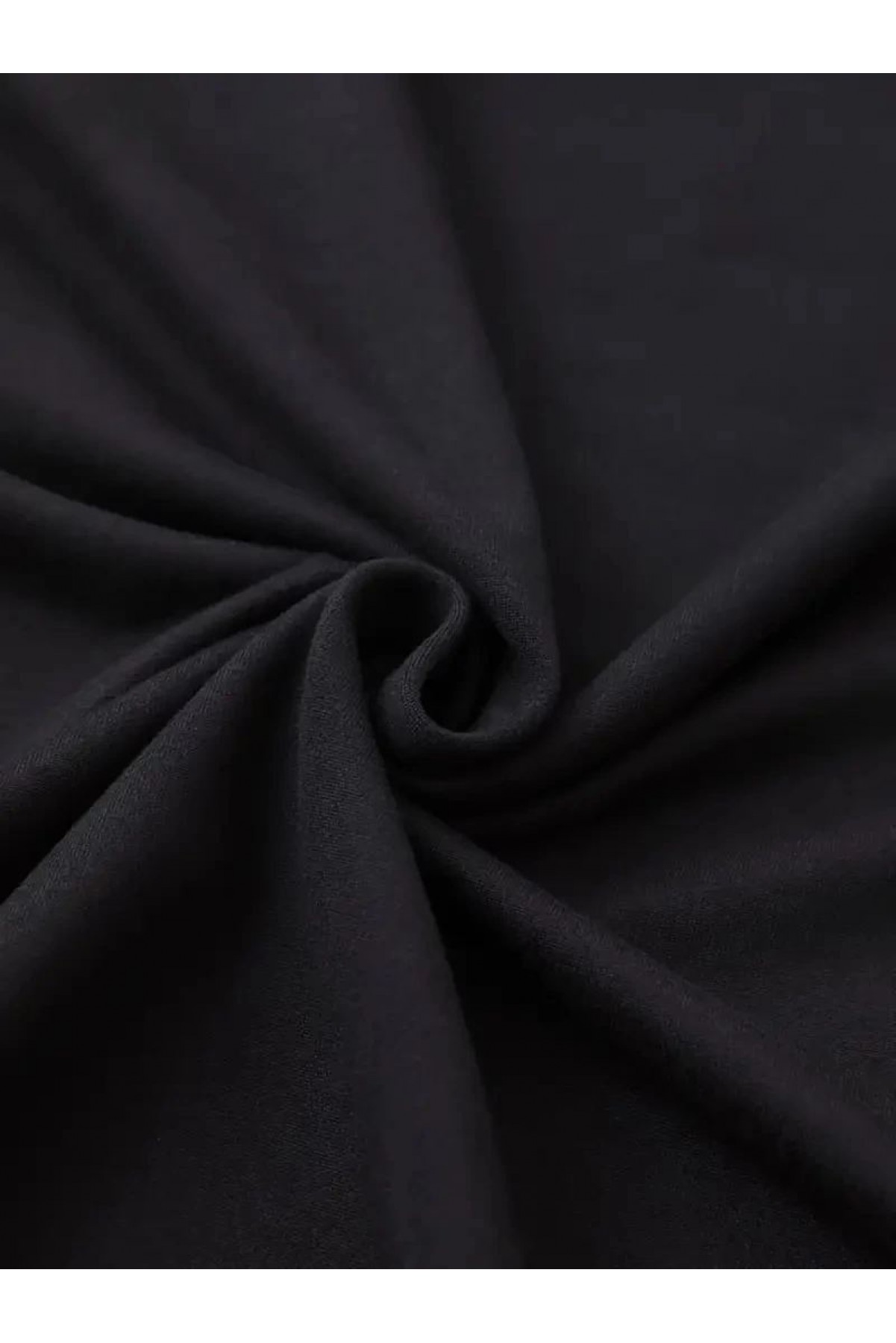 Kadın Kısa Kol Yazlık Tişört Bisiklet Yaka Baskılı Oversize T-Shirt - Siyah