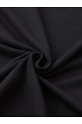 Kadın Kısa Kol Yazlık Tişört Bisiklet Yaka Baskılı Oversize T-Shirt - Siyah