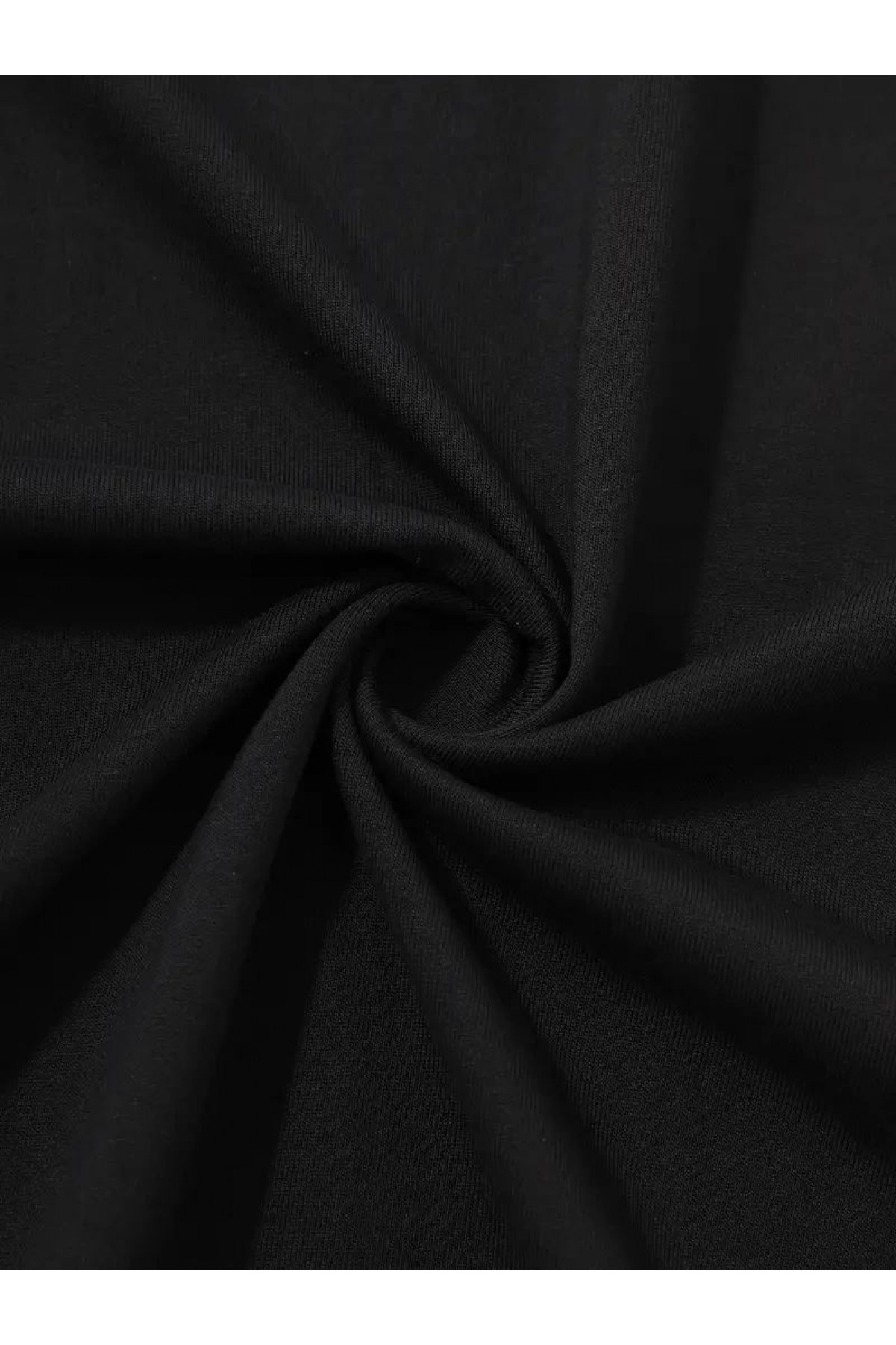 Erkek Kısa Kol Yazlık Tişört Bisiklet Yaka Palmiye Baskılı T-Shirt - Siyah