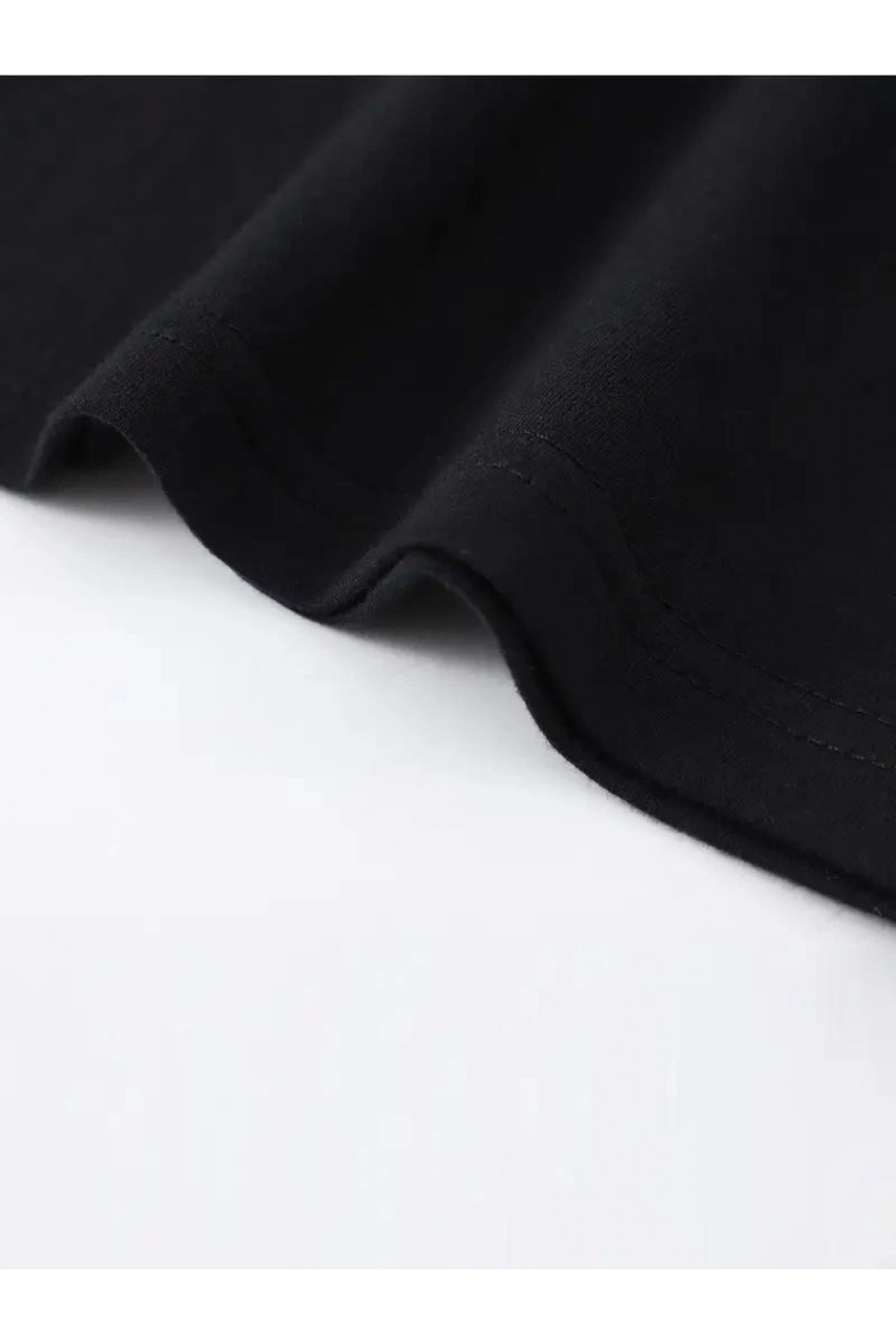 Erkek Baskılı T-Shirt Kısa Kol Bisiklet Yaka Regular Fit Rahat Kalıp Tişört - Siyah