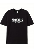 Erkek Baskılı T-Shirt Kısa Kol Bisiklet Yaka Regular Fit Rahat Kalıp Tişört - Siyah
