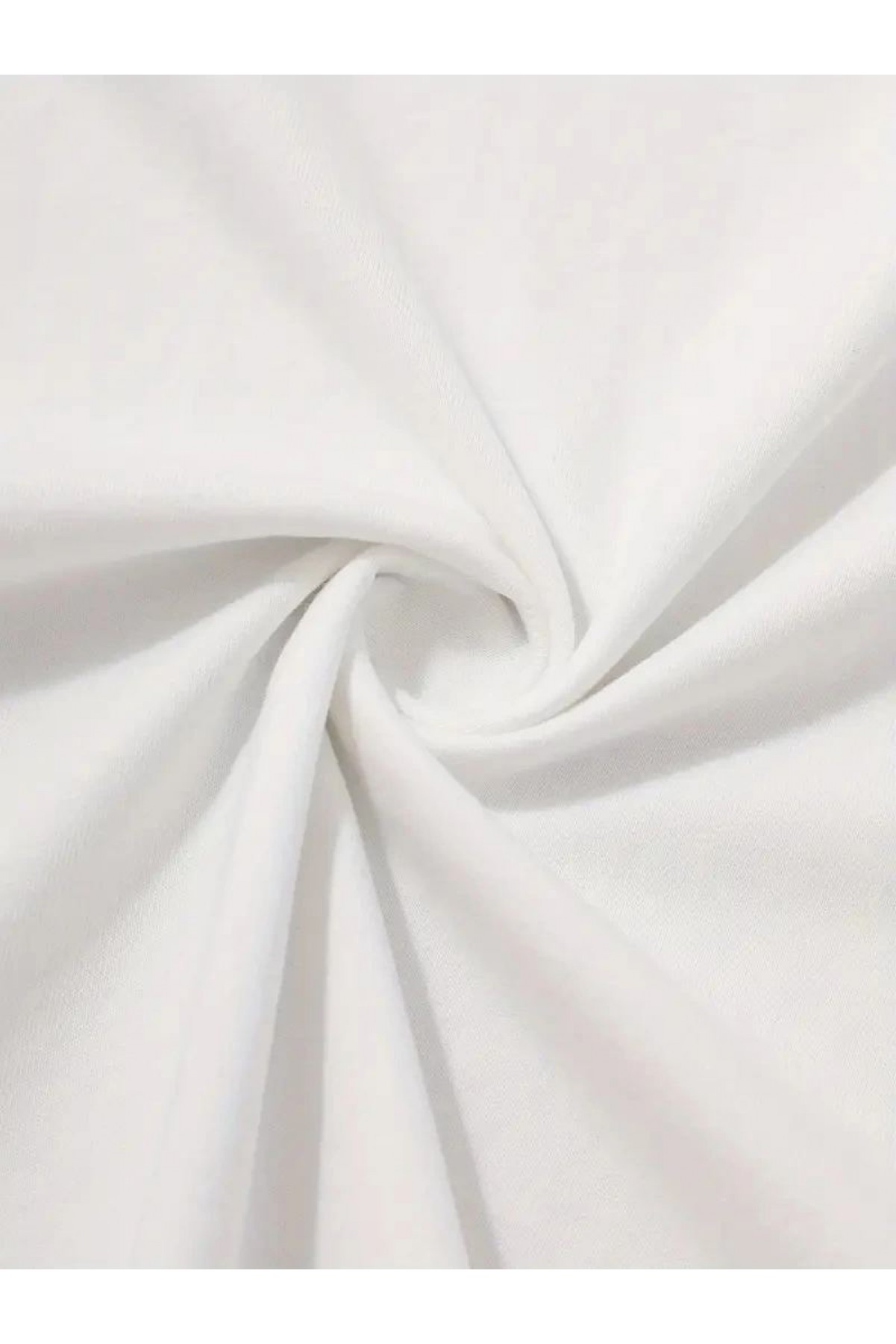 Erkek Sarj %1 Baskılı T-Shirt Kısa Kol Bisiklet Yaka Regular Fit Tişört - Beyaz
