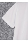 Erkek Baskılı T-Shirt Kısa Kol Bisiklet Yaka Regular Fit Rahat Kalıp Günlük Tişört - Beyaz