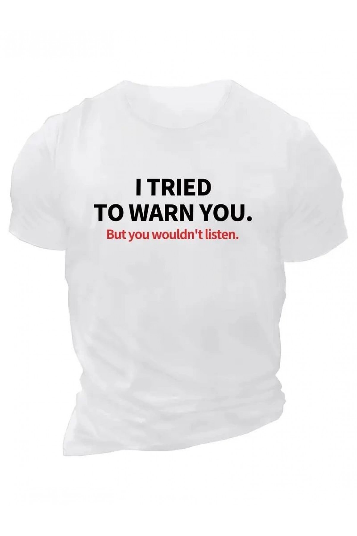 Erkek Baskılı T-Shirt Kısa Kol Bisiklet Yaka Regular Fit Rahat Kalıp Günlük Tişört - Beyaz