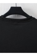 Erkek Kısa Kol Yazlık Tişört Bisiklet Yaka Baskılı Oversize T-Shirt - Siyah