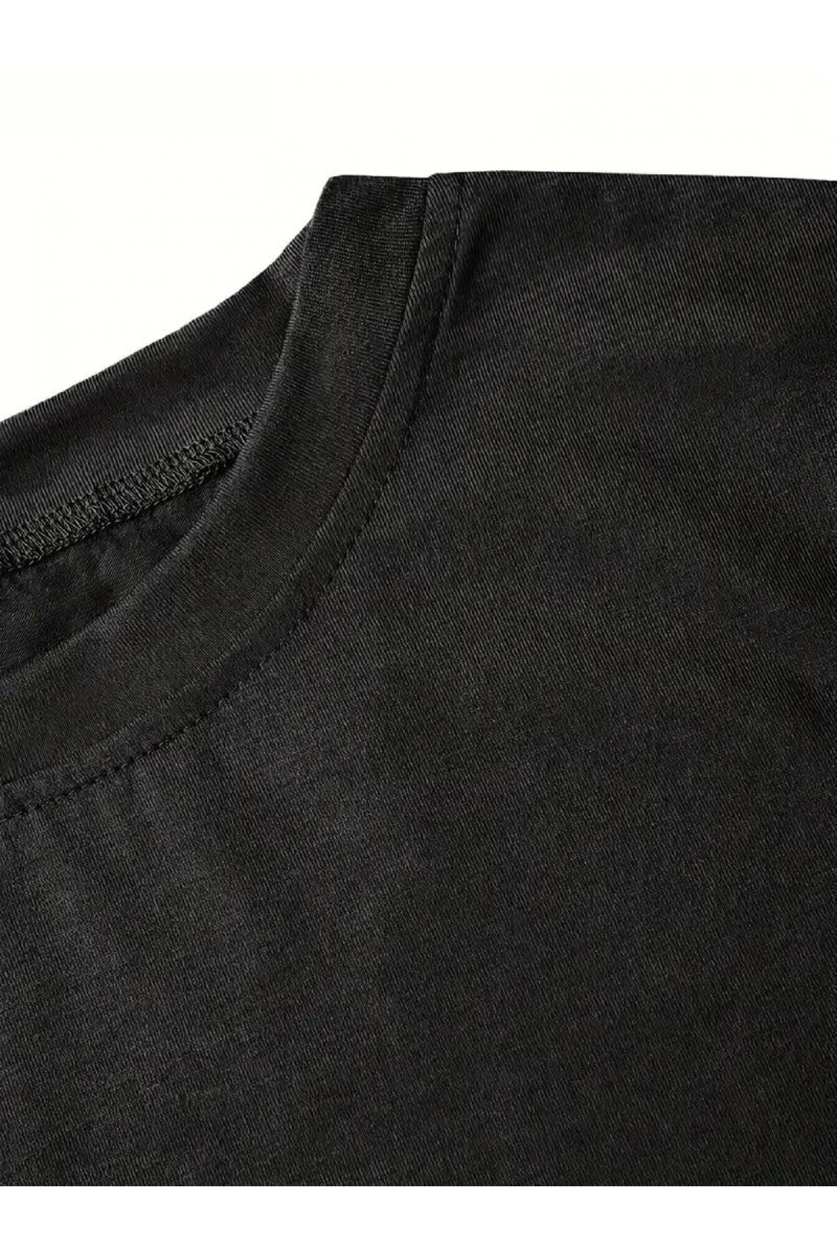 Kadın Tişört fiyonk baskılı Bisiklet yaka yazlık Kısa Kol oversize t-shirt - Siyah