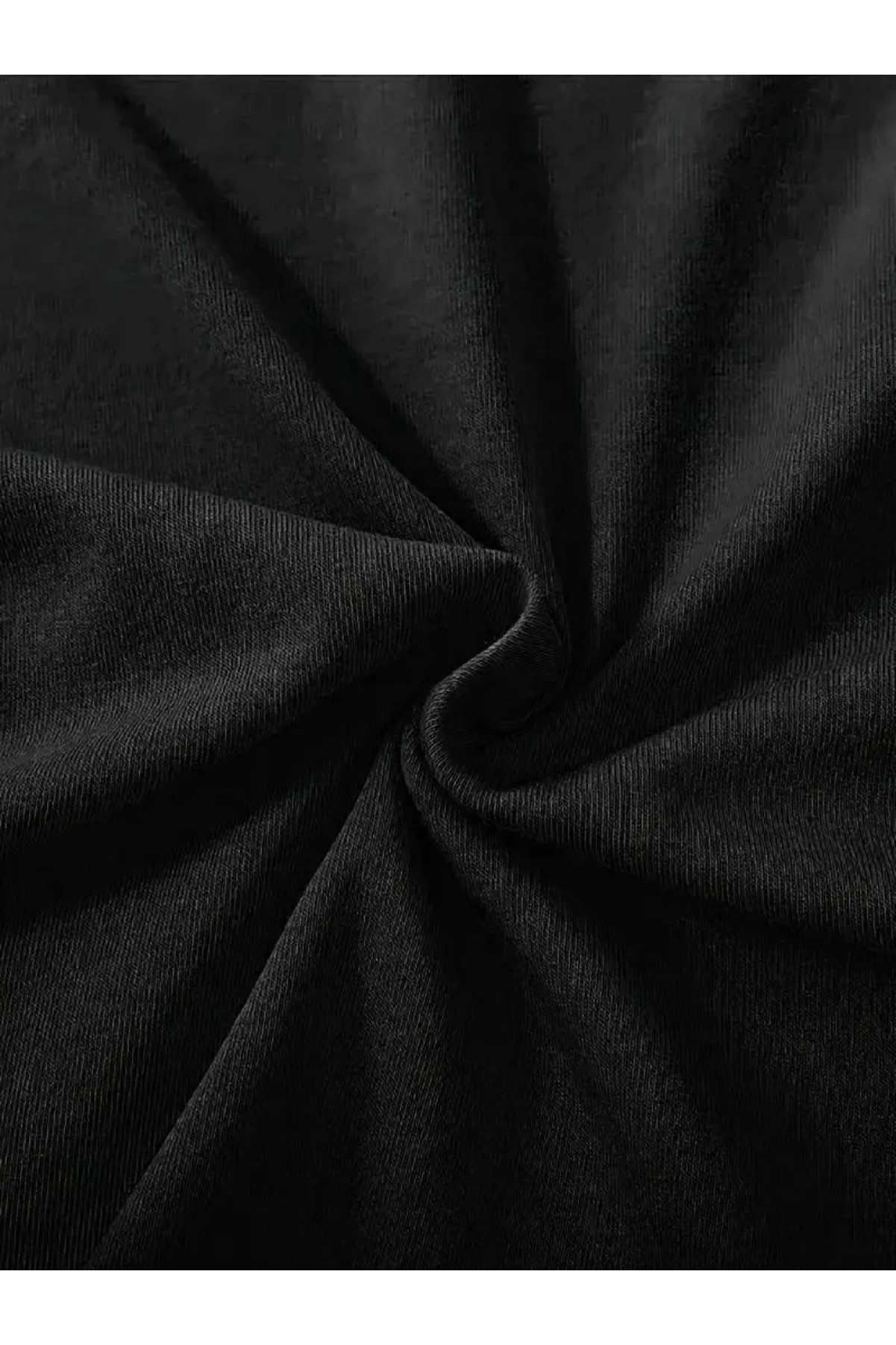 Kadın Tişört fiyonk baskılı Bisiklet yaka yazlık Kısa Kol oversize t-shirt - Siyah