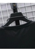 Erkek Tişört FUTRE Baskılı Kısa Kol Bisiklet Yaka T-shirt - Siyah
