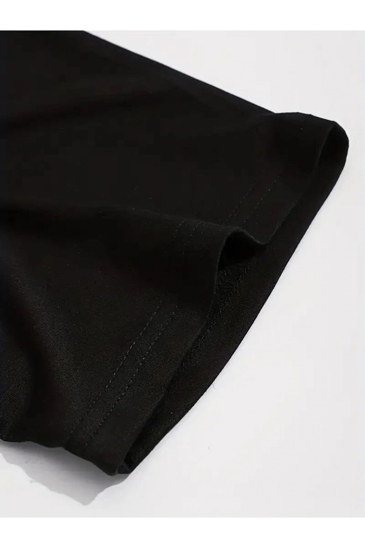 Erkek ANIMAL Baskılı Tişört Bisiklet YakaYazlık T-shirt - Siyah