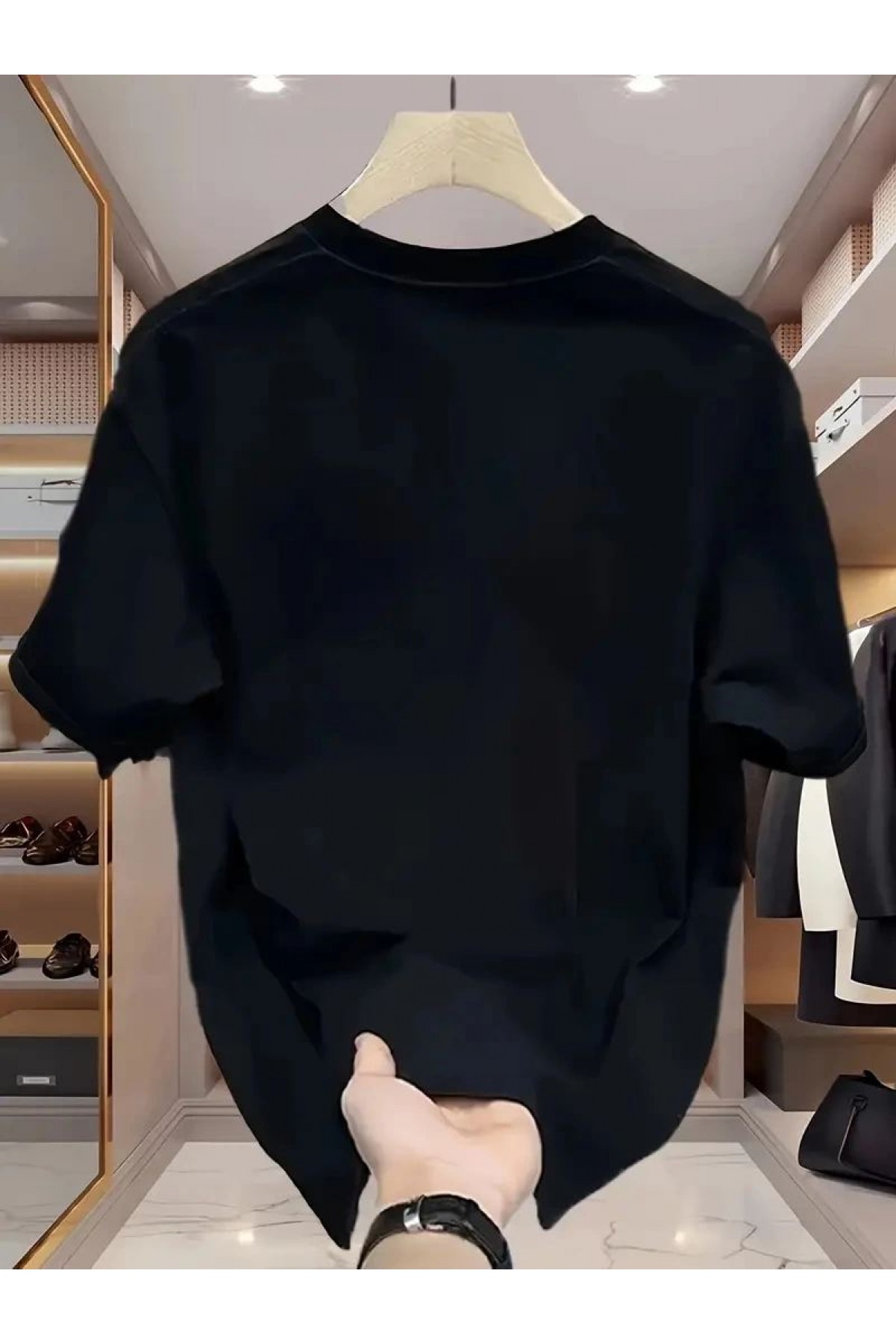Erkek Özgür Kuşlar Baskılı Tişört Yazlık Bisiklet Yaka Kısa Kol T-Shirt - Beyaz