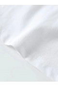 Erkek Kısa Kol Yazlık Tişört Bisiklet Yaka Baskılı Oversize T-Shirt - Beyaz