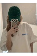 Kadın Tişört Newtro Baskılı Oversize Bisiklet Yaka T-shirt - Beyaz