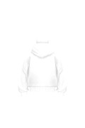 Samuray Ninja Çift Kapşonlu ZIP Fermuarlı Kanguru Cepli Tam Fermuarlı Hoodie Swetshirt - Beyaz