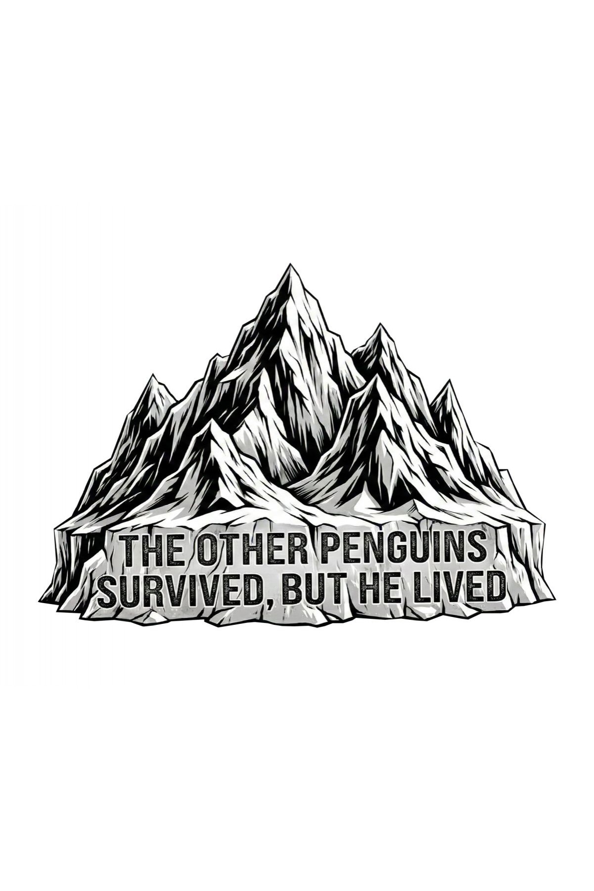 Erkek T-Shirt Nihilist Penguen Baskılı Bisiklet Yaka Kısa kol yazlık Tişört - Beyaz
