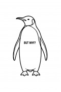 Erkek Nihilist Penguen Baskılı 3 İplik Pamuklu Kapüşonlu Sweatshirt Hoodie Beyaz