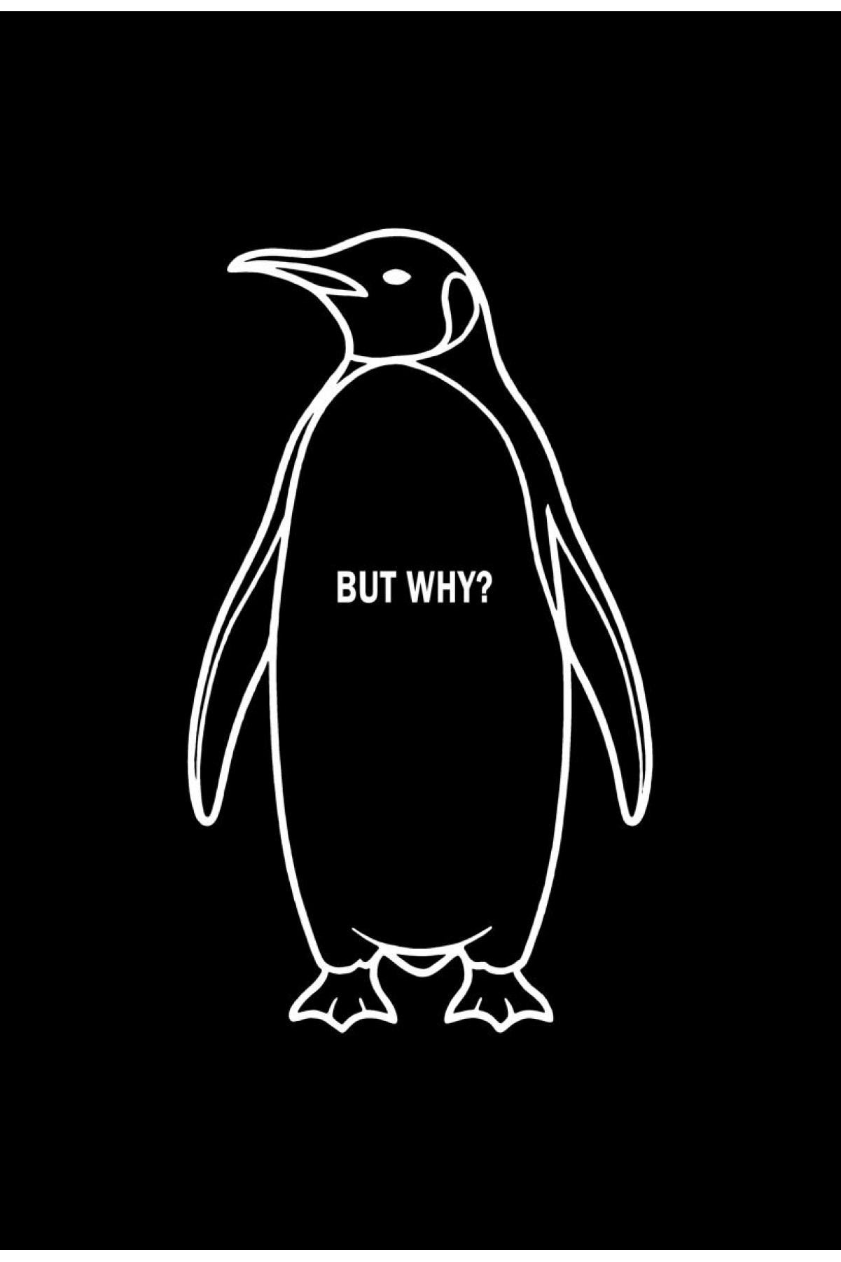Kadın T-Shirt Nihilist Penguen Baskılı Bisiklet Yaka Kısa kol yazlık Tişört - Siyah