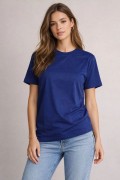 Kadın Tişört Osy Modal yumuşak dokulu Kumaş Bisiklet Yaka T-shirt - Lacivert