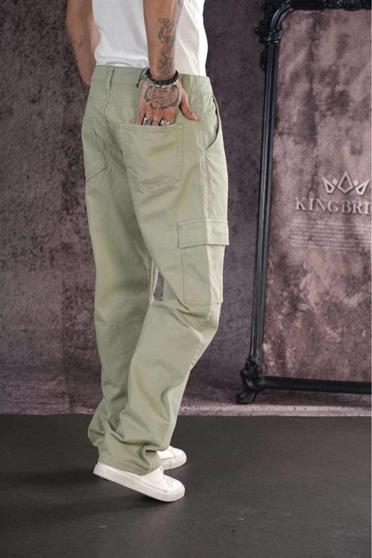 Baggy Kalıp Cepli Erkek Kot Pantolon 29