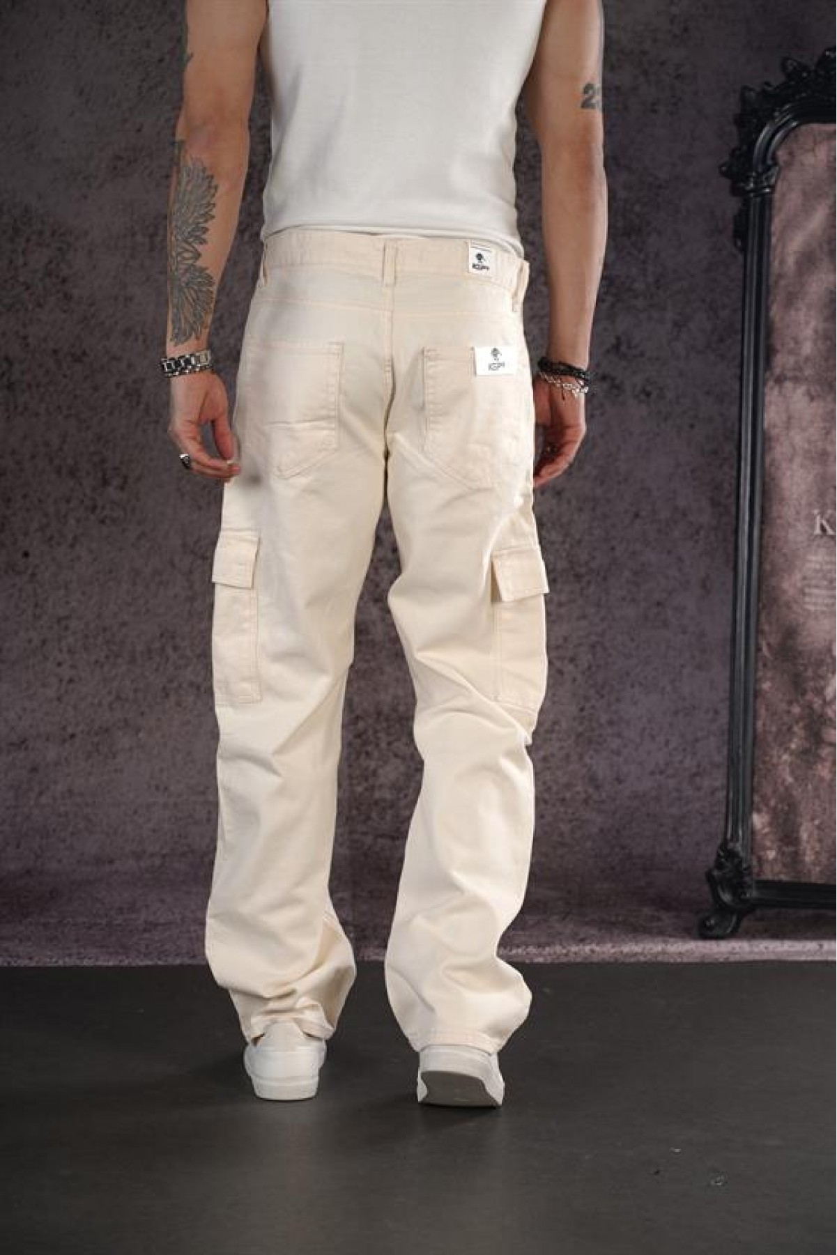 Baggy Kalıp Cepli Erkek Kot Pantolon 29