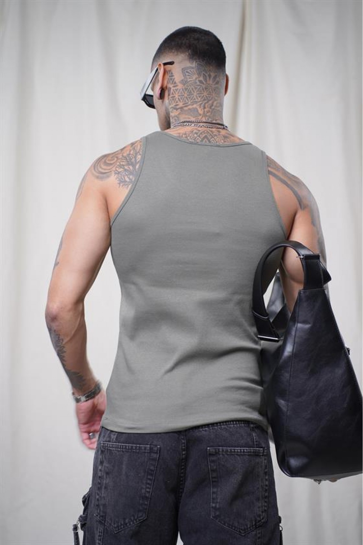 Baskılı Esnek  Slim Fit  Kaşkorseli Erkek Sporcu Atlet XS