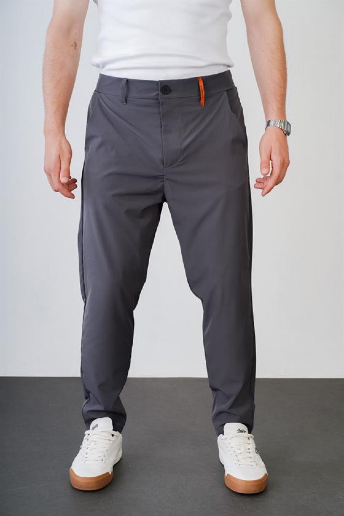 Beli Lastikli Dar Paça Skinny Kalıp Cepli Erkek Jogger Pantolon S