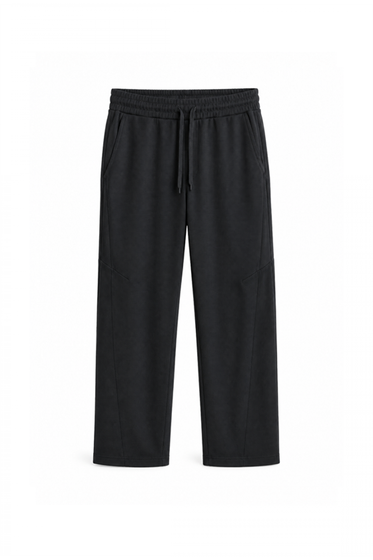 Beli Lastikli Jakarlı Cepli Baggy Siyah Pantolon S