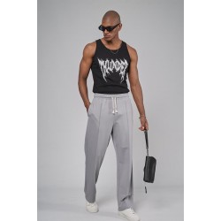 Beli Lastikli Önü Çımalı Baggy Kalıp Pantolon S