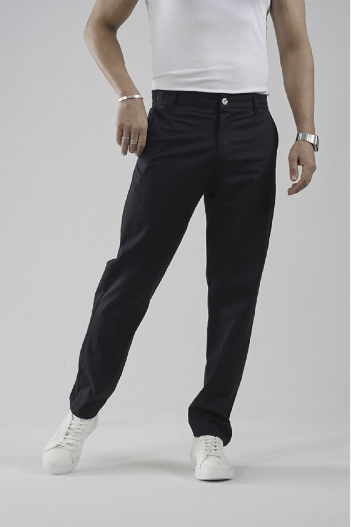 Beli Lastikli Regular Kalıp Chino Likralı Erkek Pantolon S