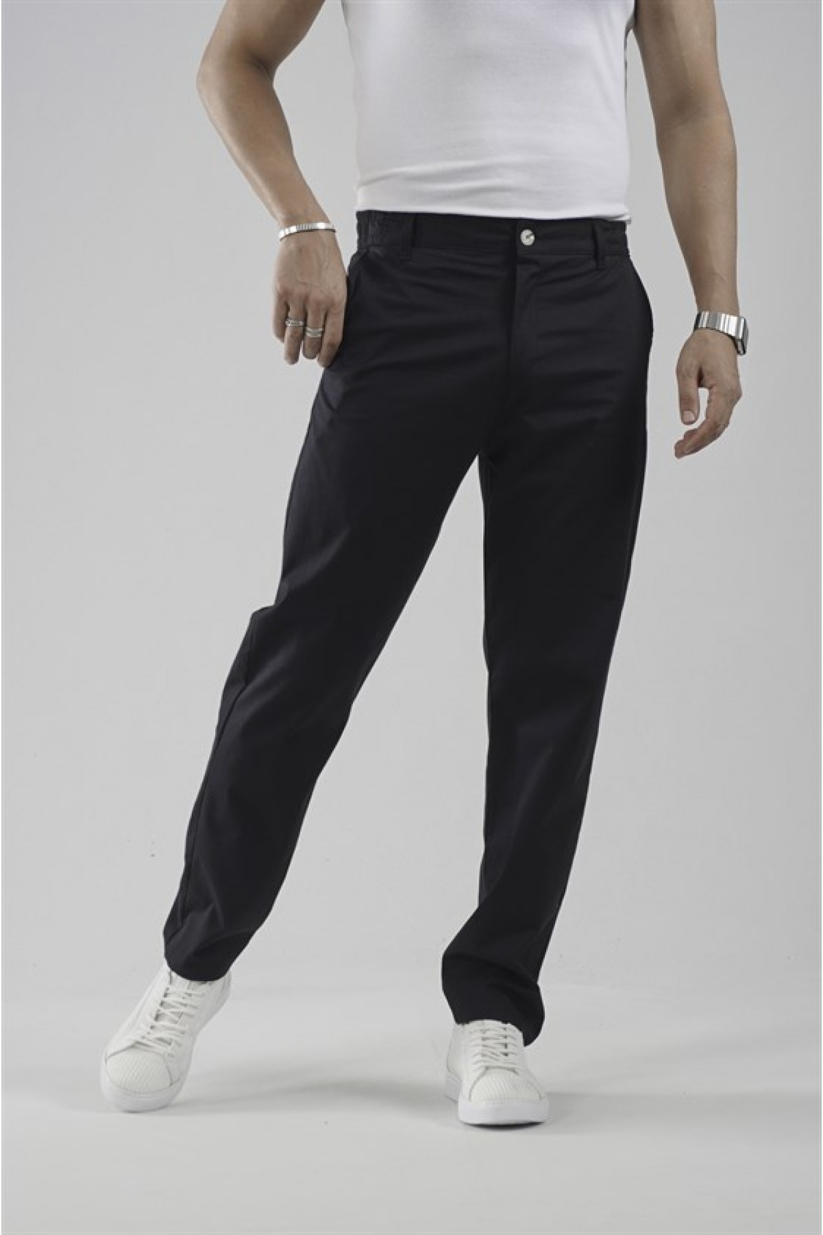 Beli Lastikli Regular Kalıp Chino Likralı Erkek Pantolon S