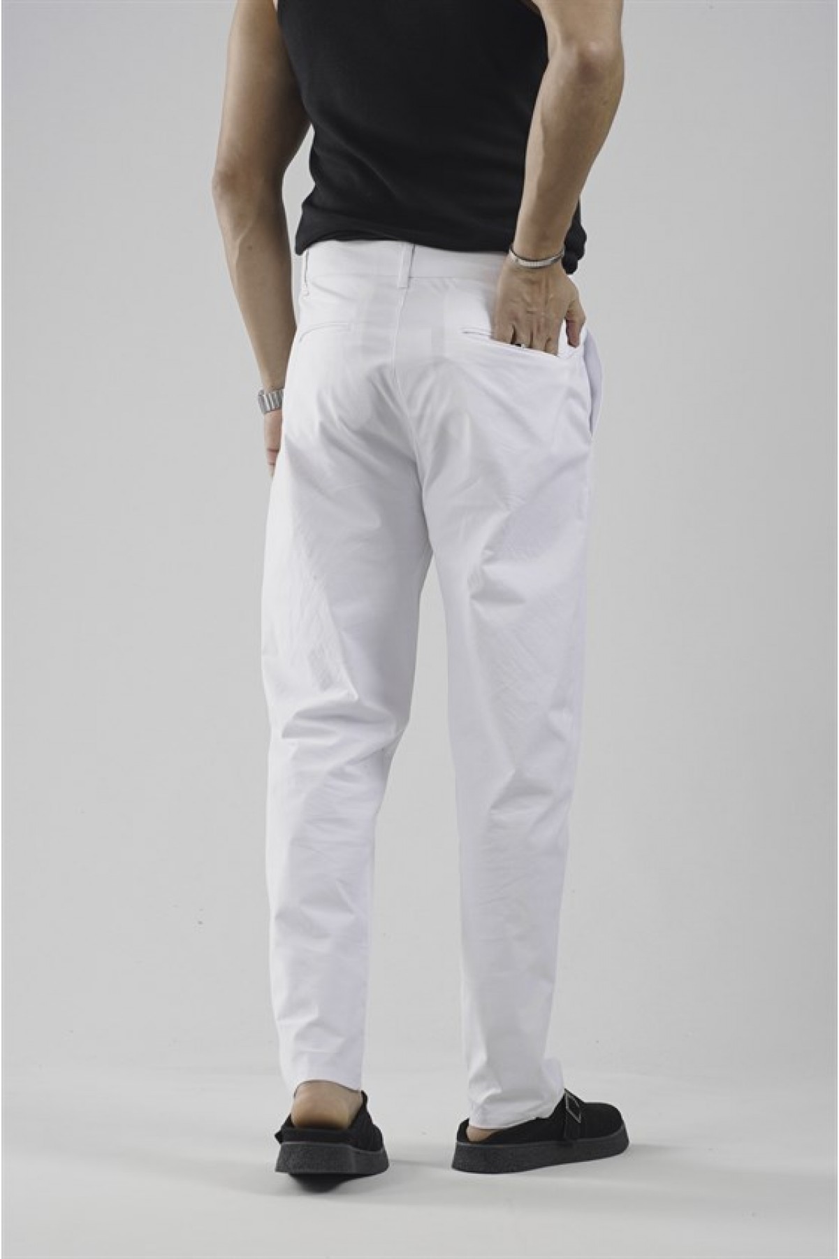 Beli Lastikli Regular Kalıp Chino Likralı Erkek Pantolon S