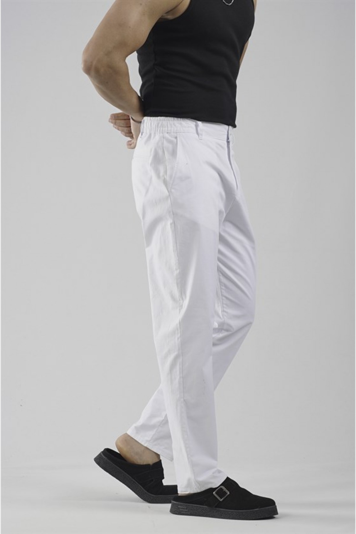 Beli Lastikli Regular Kalıp Chino Likralı Erkek Pantolon S