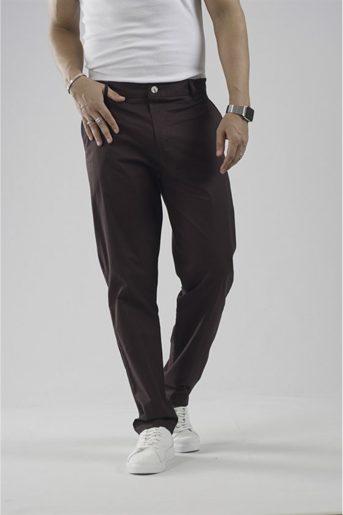 Beli Lastikli Regular Kalıp Chino Likralı Erkek Pantolon S