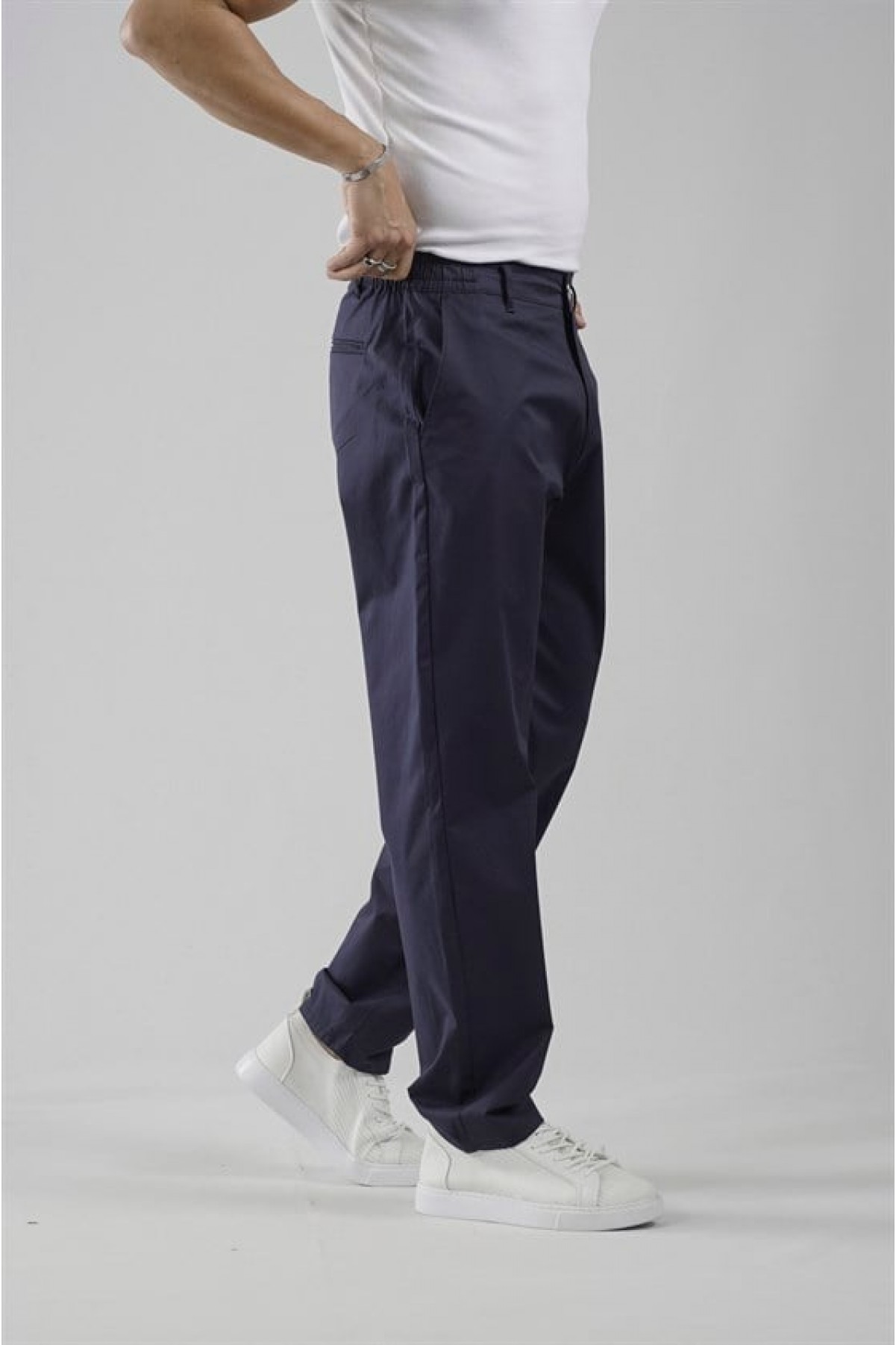 Beli Lastikli Regular Kalıp Chino Likralı Erkek Pantolon S