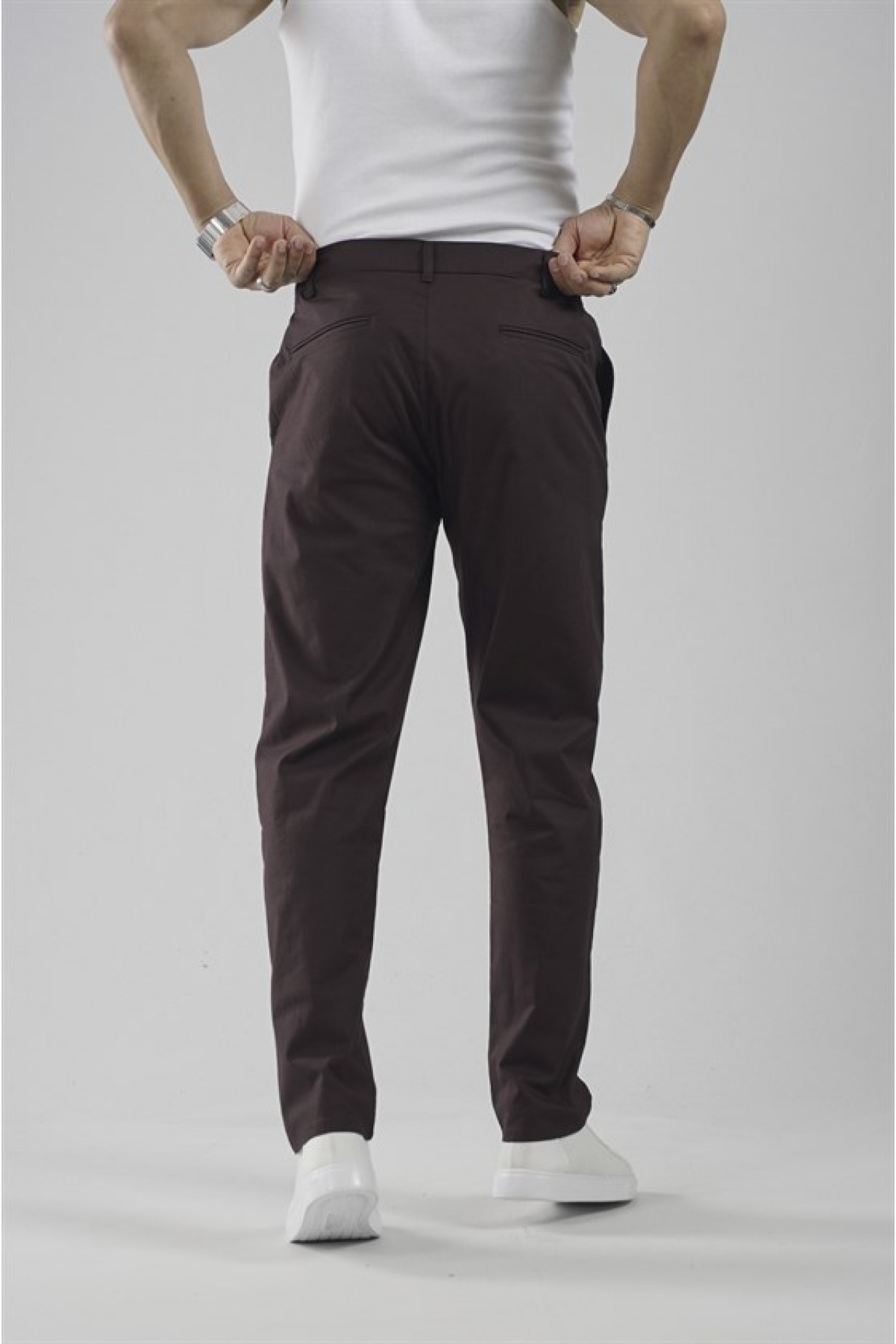 Beli Lastikli Regular Kalıp Chino Likralı Erkek Pantolon S