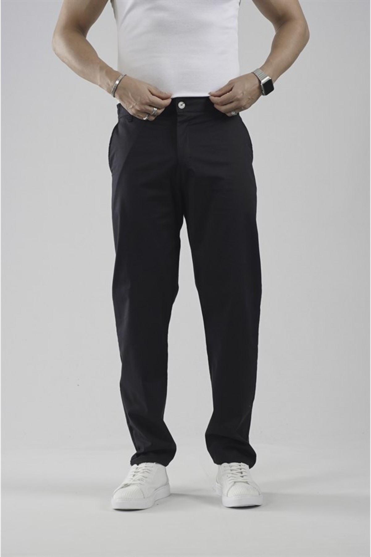 Beli Lastikli Regular Kalıp Chino Likralı Erkek Pantolon S