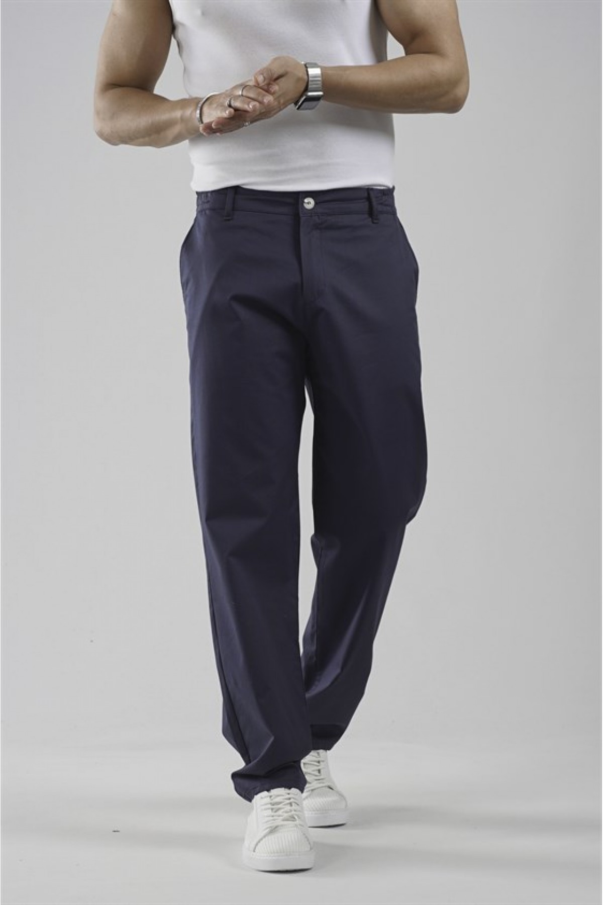 Beli Lastikli Regular Kalıp Chino Likralı Erkek Pantolon S
