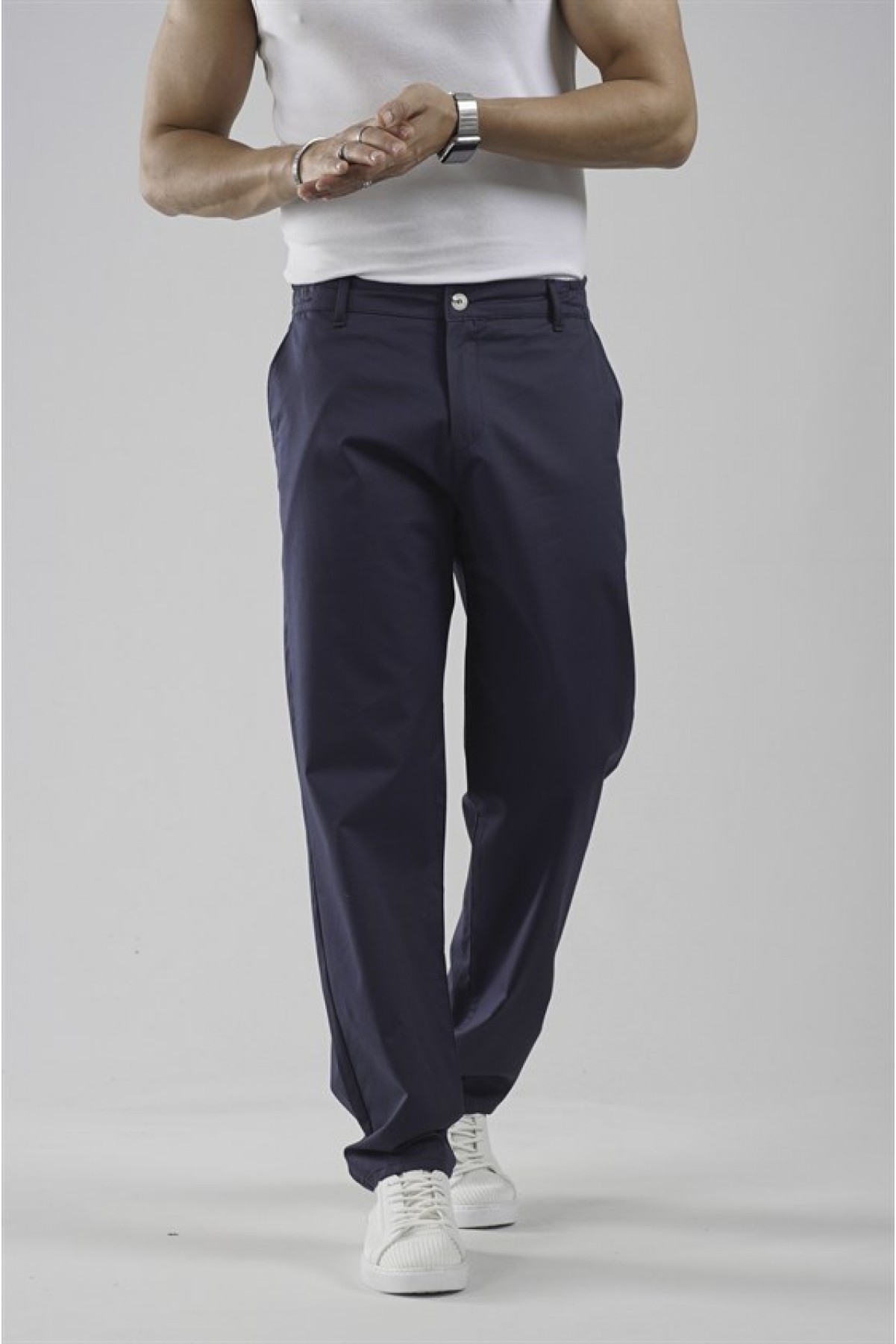 Beli Lastikli Regular Kalıp Chino Likralı Erkek Pantolon S
