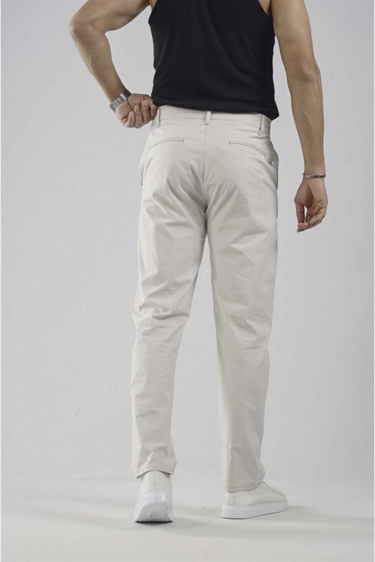 Beli Lastikli Regular Kalıp Chino Likralı Erkek Pantolon S