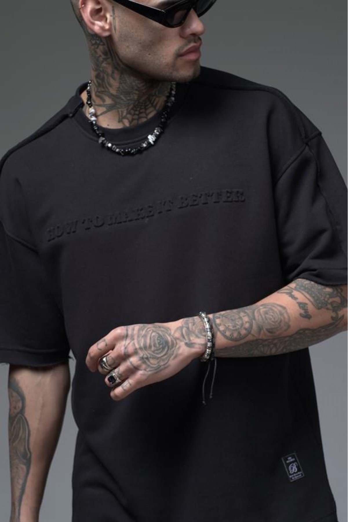 Bisiklet Yaka How To Make It Better Yazılı Oversize Kalıp Tişört S