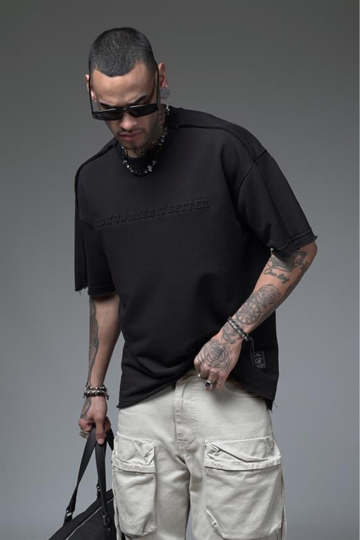 Bisiklet Yaka How To Make It Better Yazılı Oversize Kalıp Tişört S