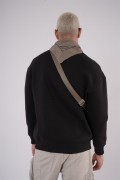 Bisiklet Yaka Kingbrich Baskılı Oversize Kalıp Basıc Sweatshirt S