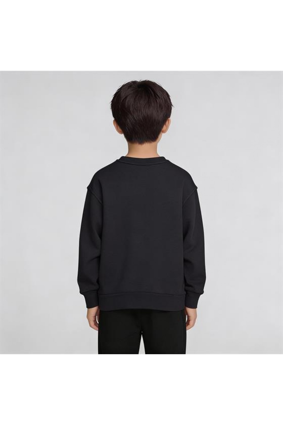 Bisiklet Yaka Nakışlı Oversize Kalıp Çocuk Sweatshirt 7/8 YAŞ
