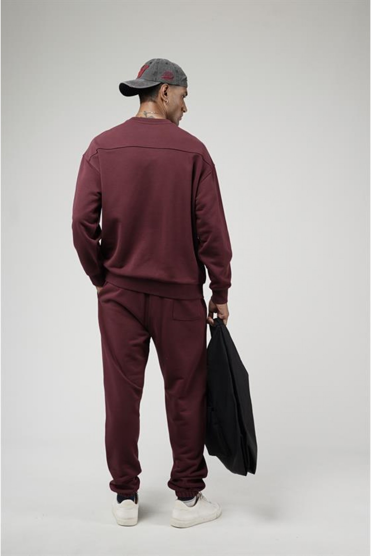 Bisiklet Yaka Oversize Kalıp Sweat Pantolon Alt Üst Takım S