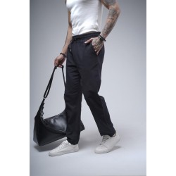 Boyfriend Kalıp Beli Lastikli Cepli Erkek Gabardin Pantolon S