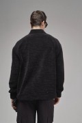 Dik Yaka Fermuar Kapamalı Logo Detaylı Unisex Peluş S