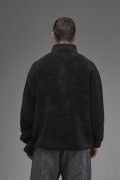 Dik Yaka Fermuarlı Cepli Reglan Kol Oversize Kalıp Erkek Polar S