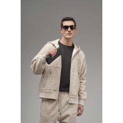 Etnik Desen Detaylı Reglan Kol Kapüşonlu Alt Üst Takım S