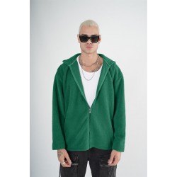 Fermuarlı Cepli Peluş Ceket S