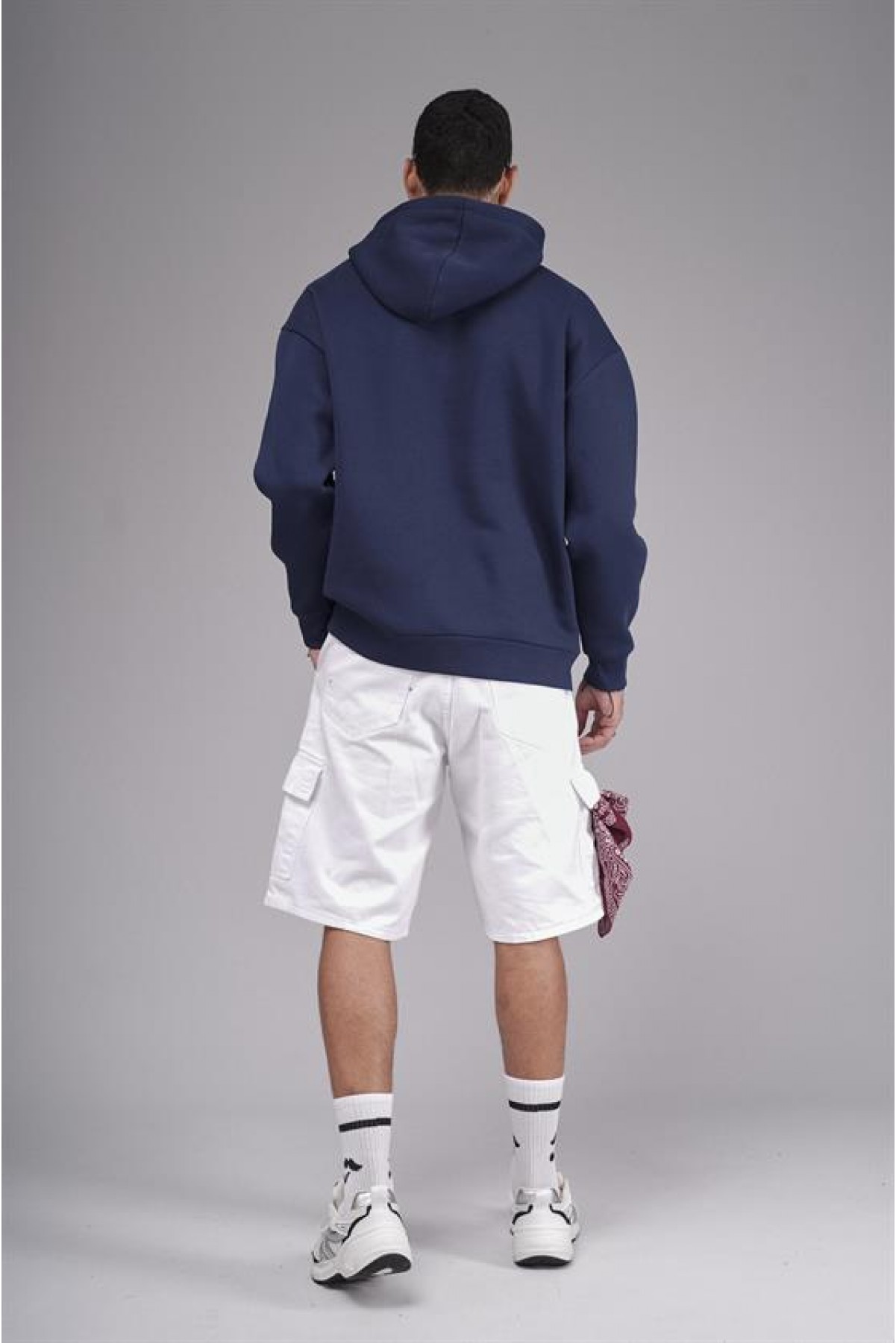 Kapuşonlu Baskılı Oversize Kalıp Unisex Hoodie Sweatshirt S