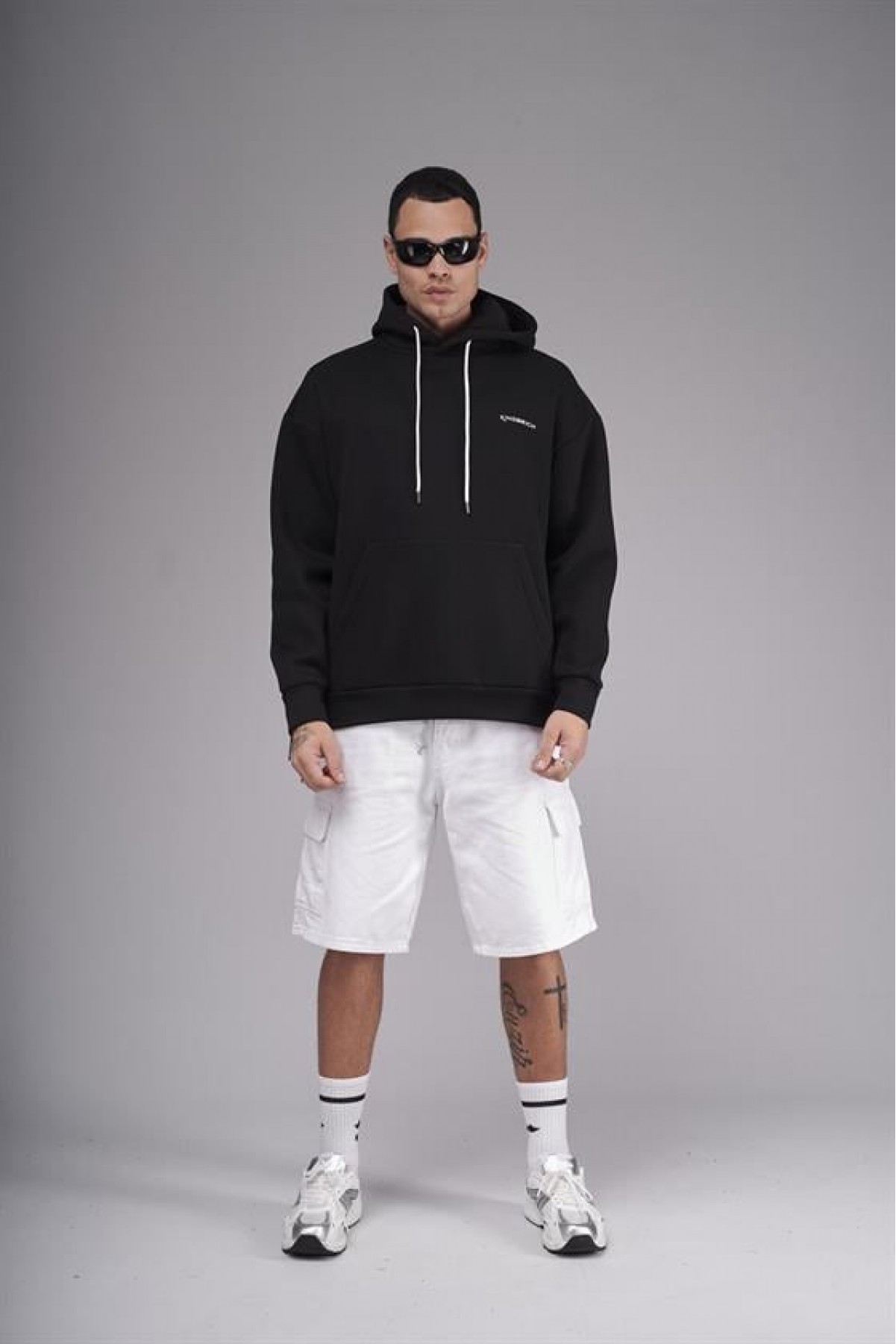 Kapuşonlu Baskılı Oversize Kalıp Unisex Hoodie Sweatshirt S